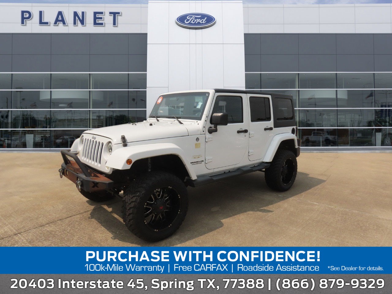 2014 Jeep Wrangler Unlimited Sahara Bright White Clearcoat at Planet Ford