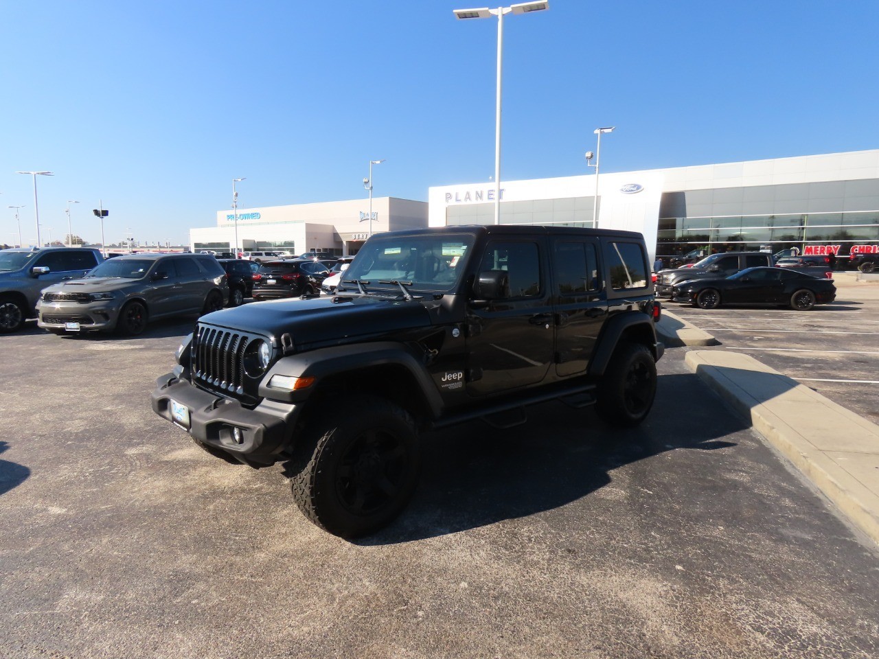 2019 Jeep Wrangler Unlimited Sport S Black Clearcoat at Planet Ford