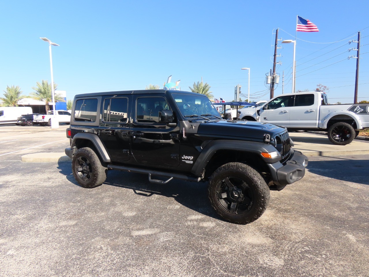 2019 Jeep Wrangler Unlimited Sport S Black Clearcoat at Planet Ford