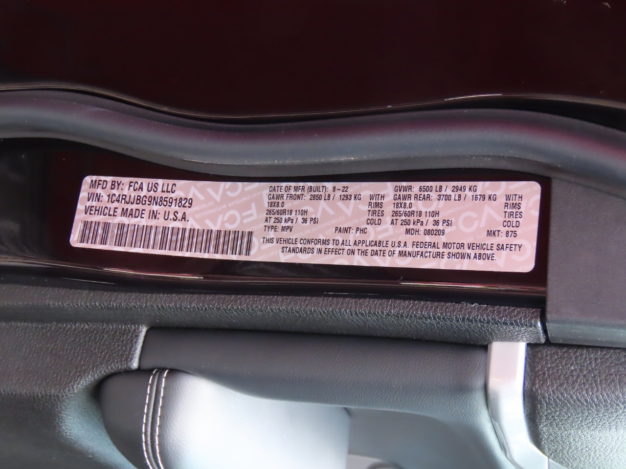 used 2022 Jeep Grand Cherokee L car, priced at $29,999