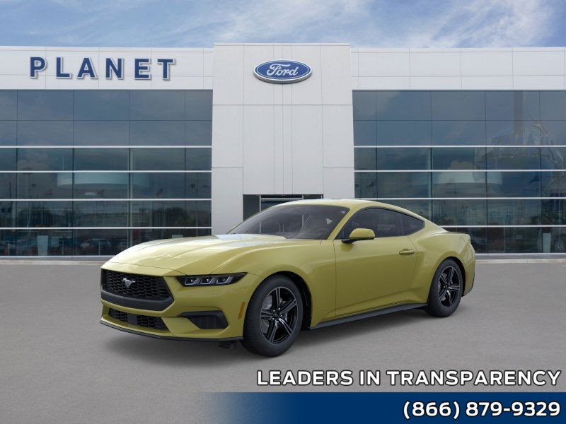 2025 Ford Mustang EcoBoost Intense Lime Yellow Metallic at Planet Ford