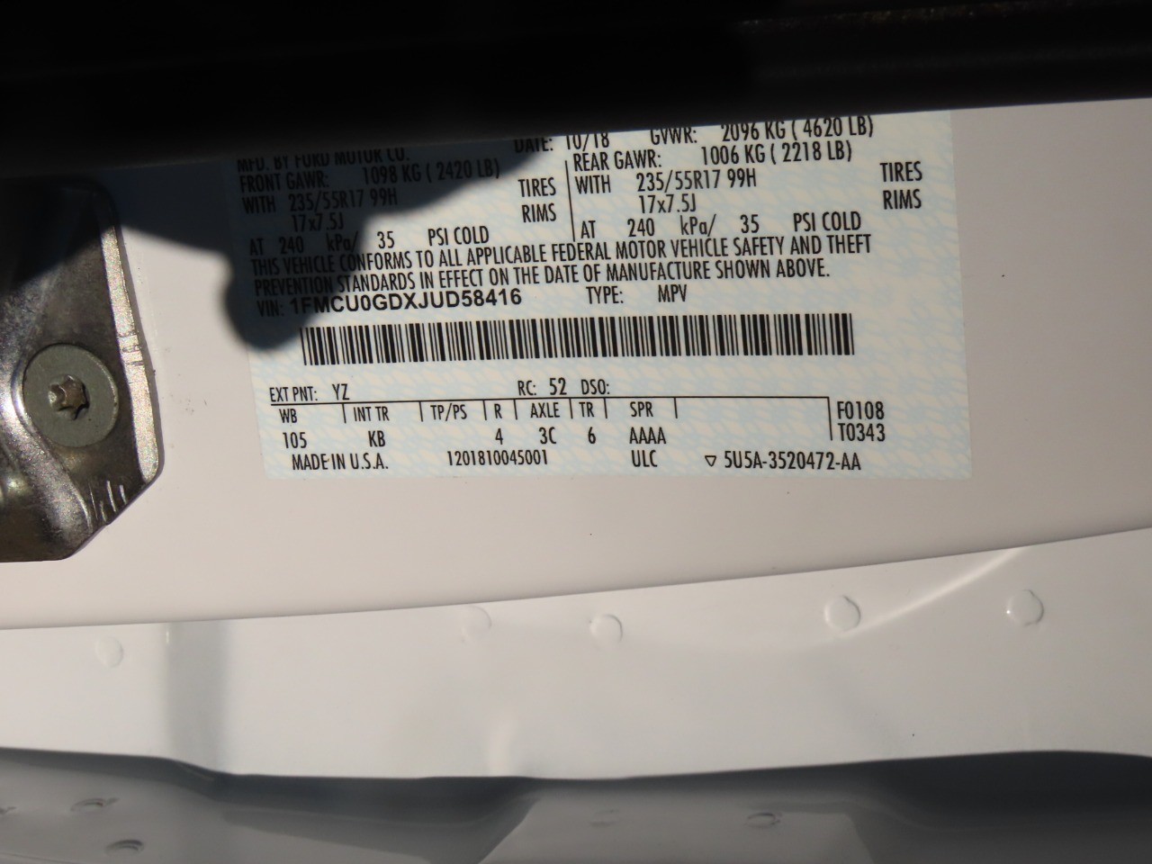 used 2018 Ford Escape car, priced at $7,999