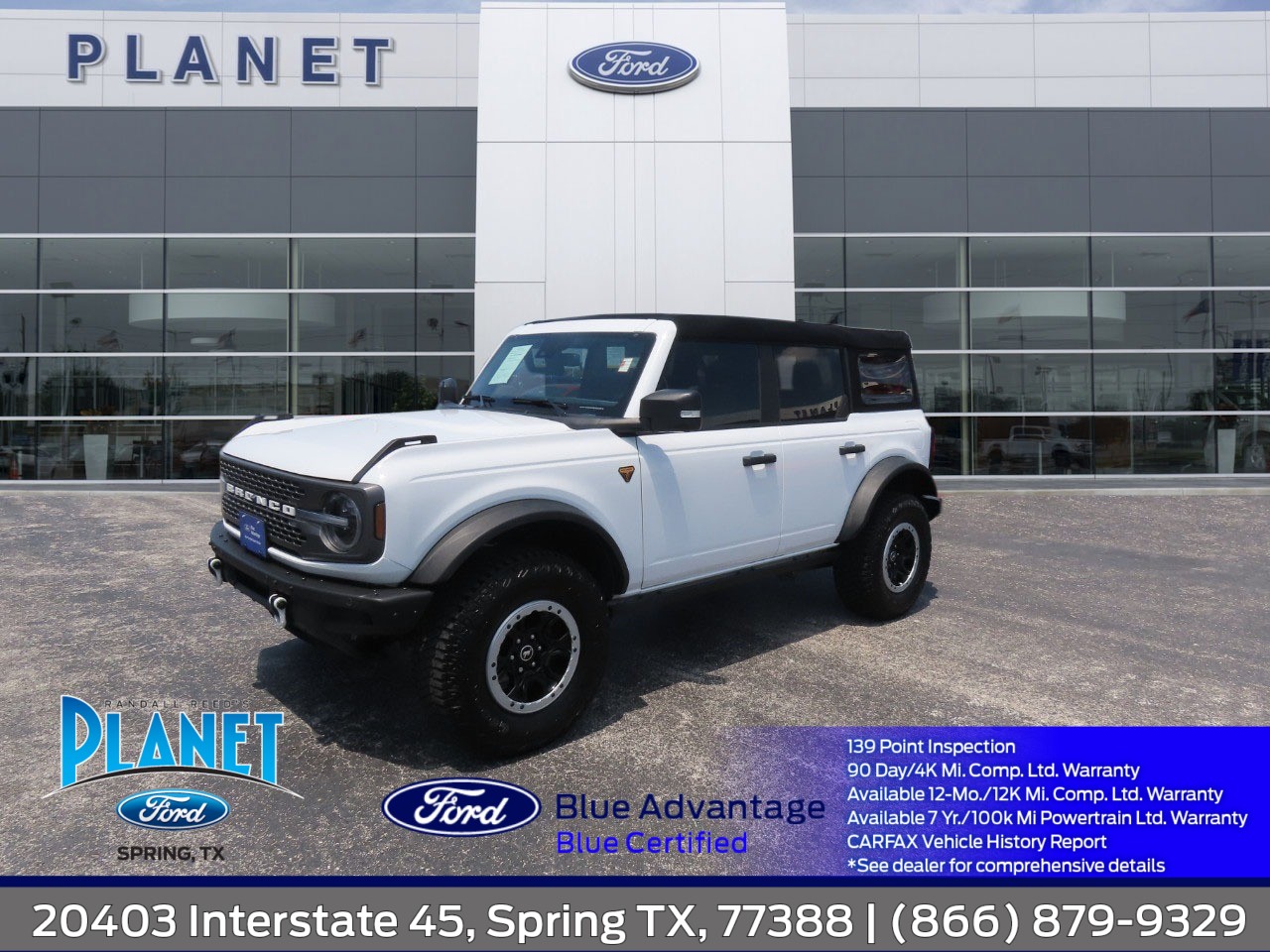 2023 Ford Bronco Badlands Oxford White at Planet Ford