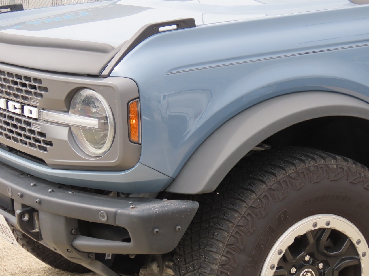 2023 Ford Bronco Badlands Azure Gray Metallic Tri-Coat at Planet Ford