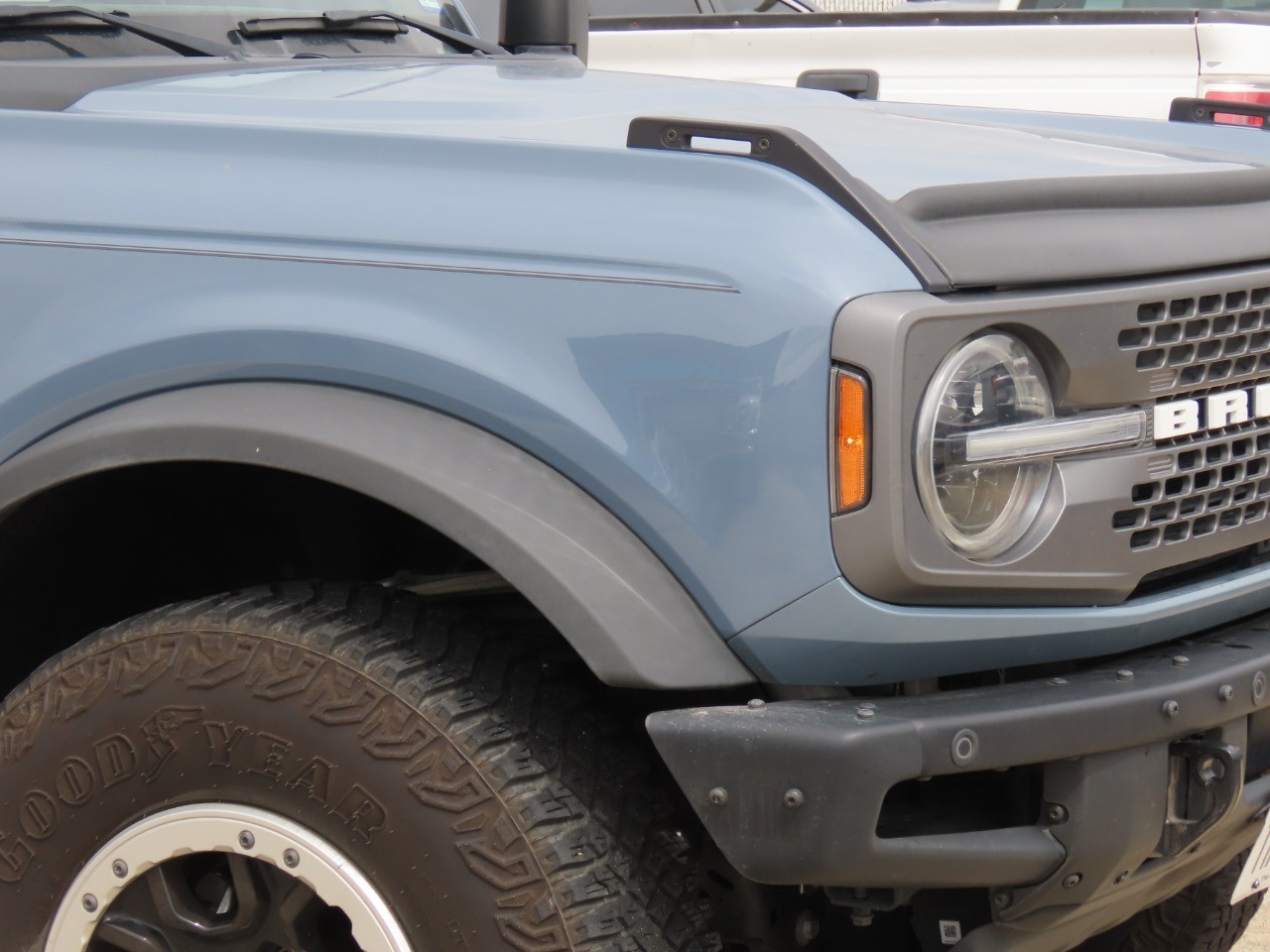 2023 Ford Bronco Badlands Azure Gray Metallic Tri-Coat at Planet Ford