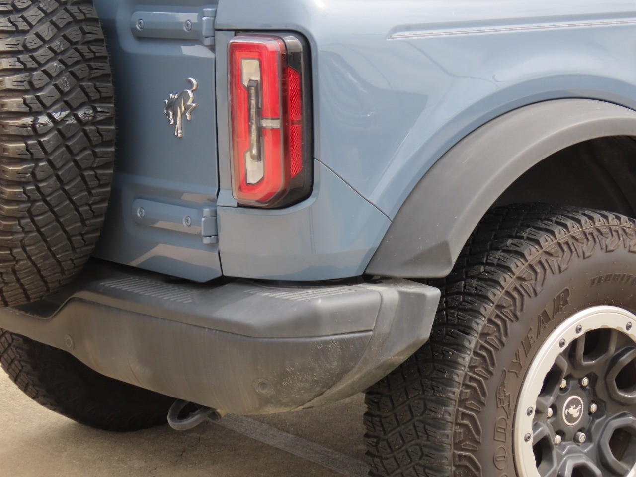 2023 Ford Bronco Badlands Azure Gray Metallic Tri-Coat at Planet Ford