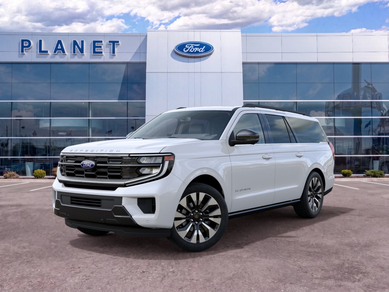2027 Ford Expedition Max Platinum Star White Metallic Tri-Coat at Planet Ford