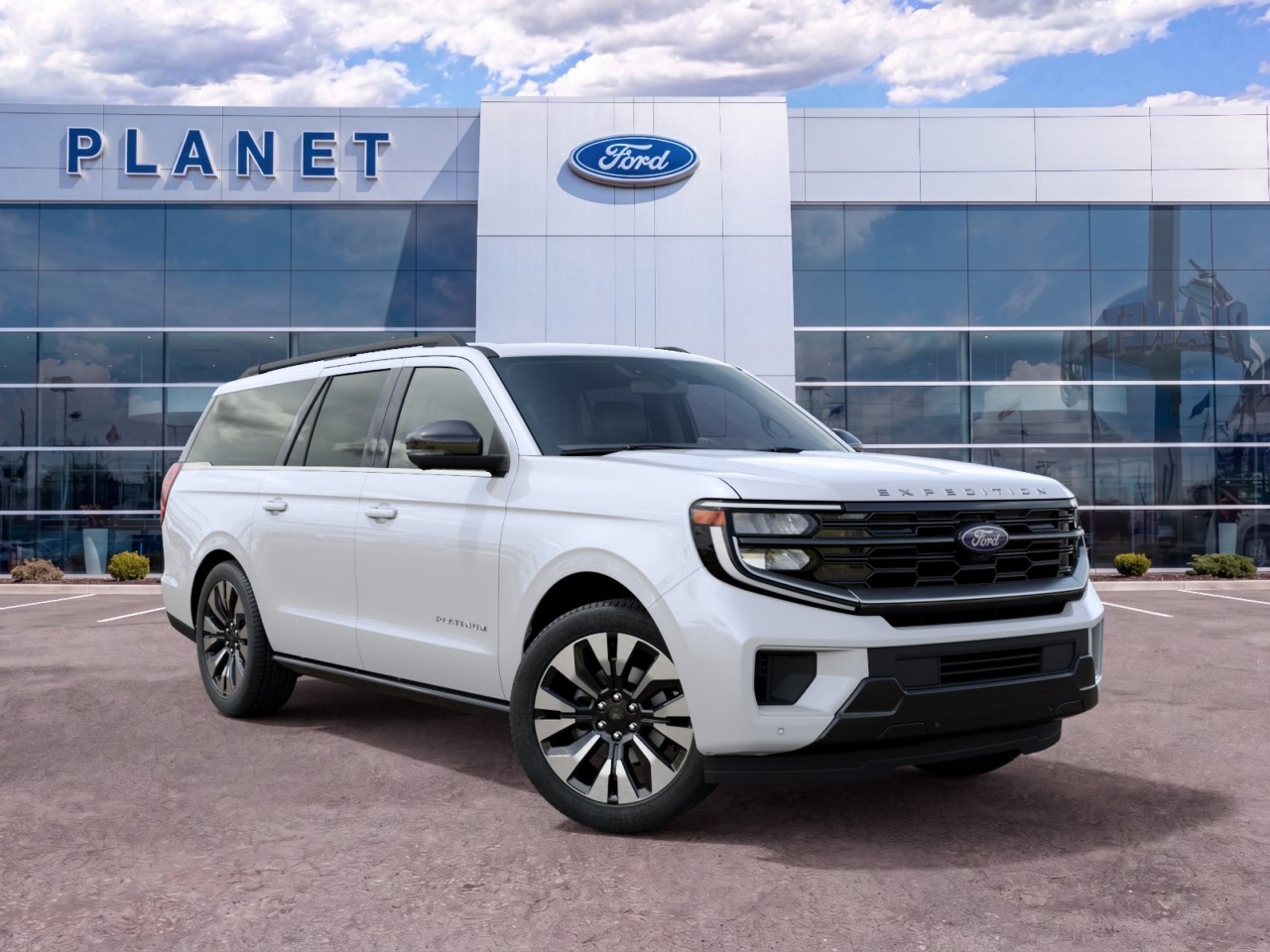 2027 Ford Expedition Max Platinum Star White Metallic Tri-Coat at Planet Ford