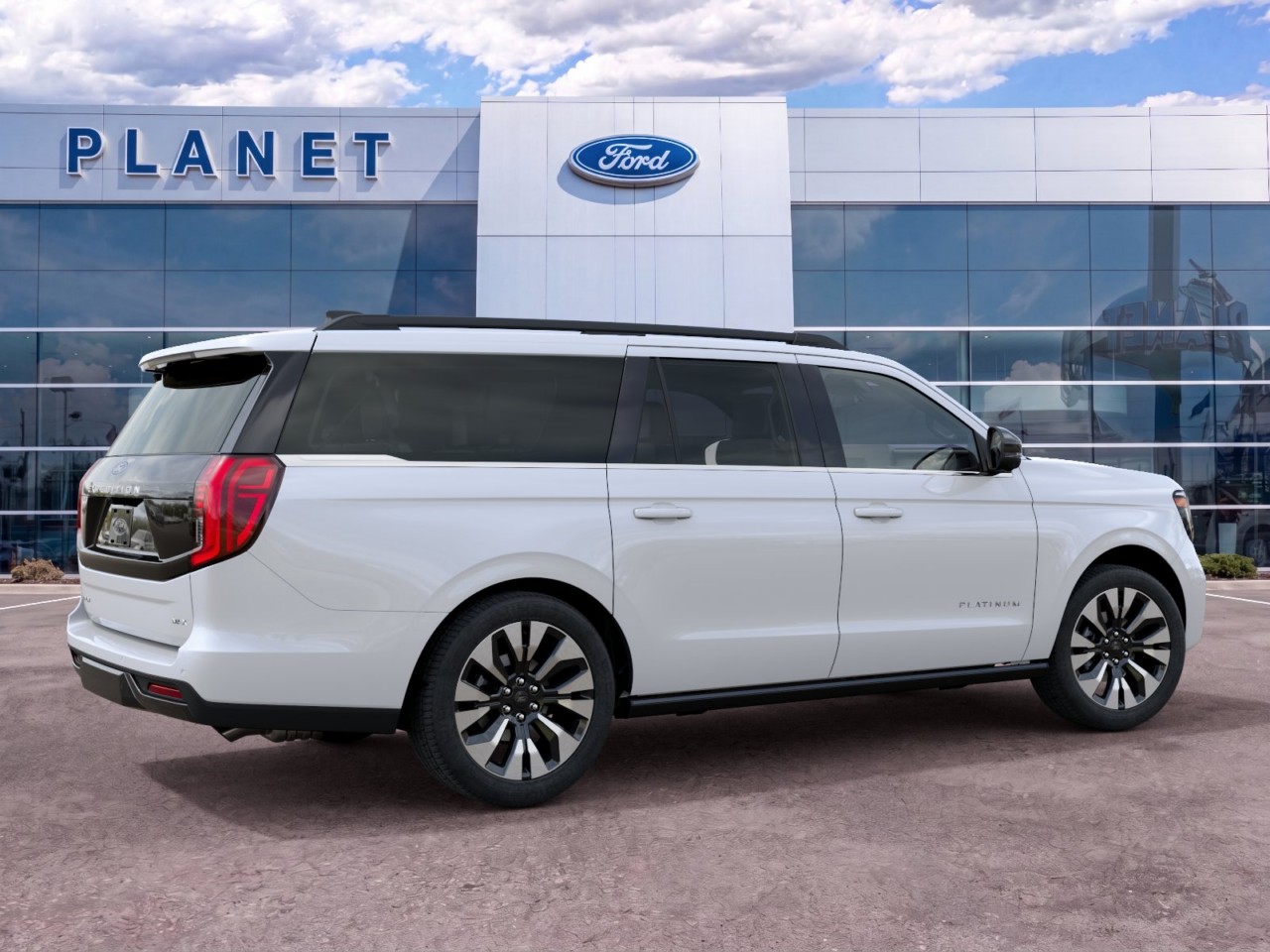 2027 Ford Expedition Max Platinum Star White Metallic Tri-Coat at Planet Ford