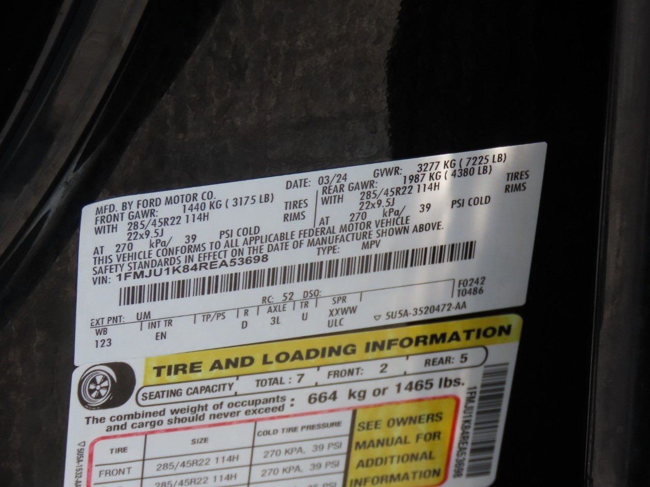 2024 Ford Expedition Limited Agate Black Metallic at Planet Ford