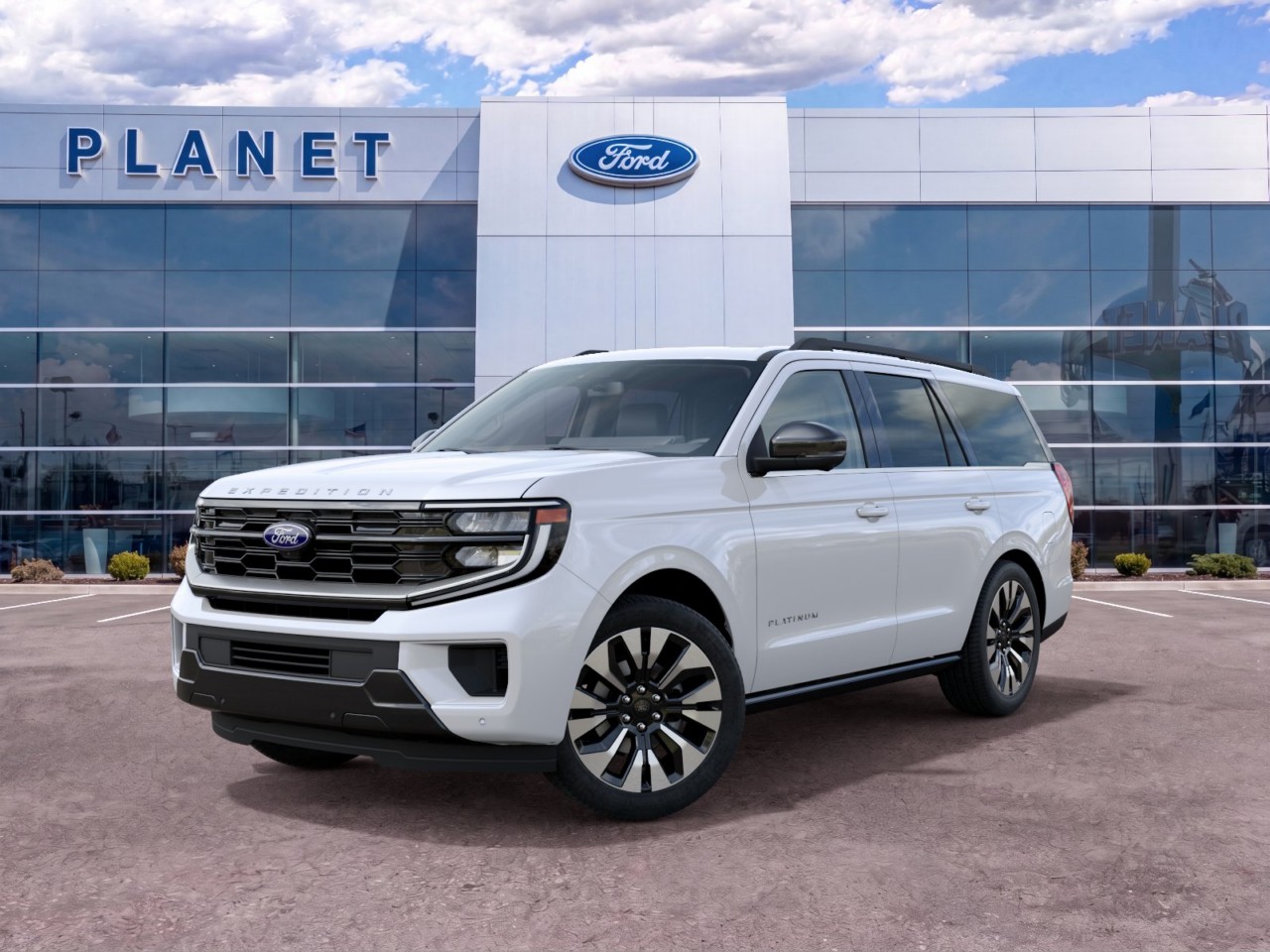 2027 Ford Expedition Platinum Star White Metallic Tri-Coat at Planet Ford