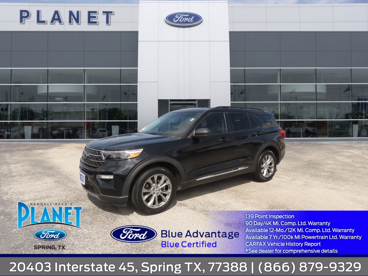 2023 Ford Explorer XLT Agate Black Metallic at Planet Ford