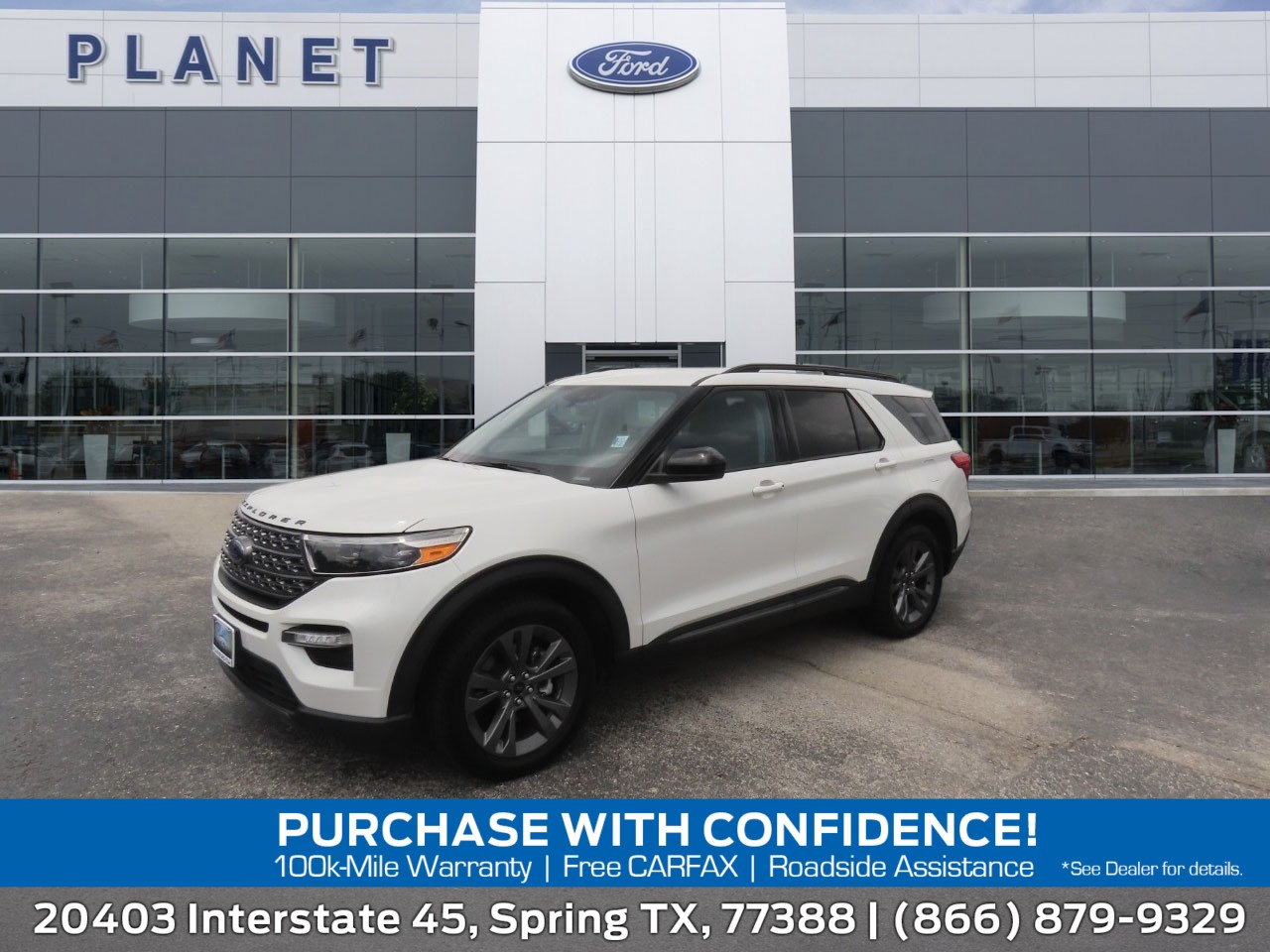 2023 Ford Explorer XLT Star White Metallic Tri-Coat at Planet Ford