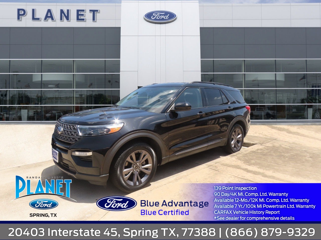 2023 Ford Explorer XLT Agate Black Metallic at Planet Ford
