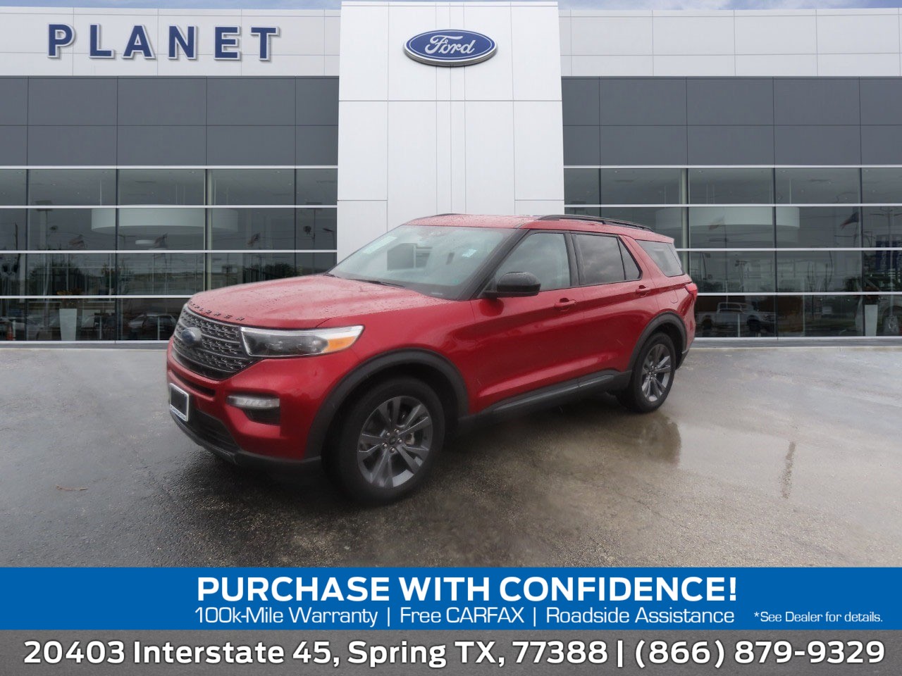 2023 Ford Explorer XLT Rapid Red Metallic Tinted Clearcoat at Planet Ford