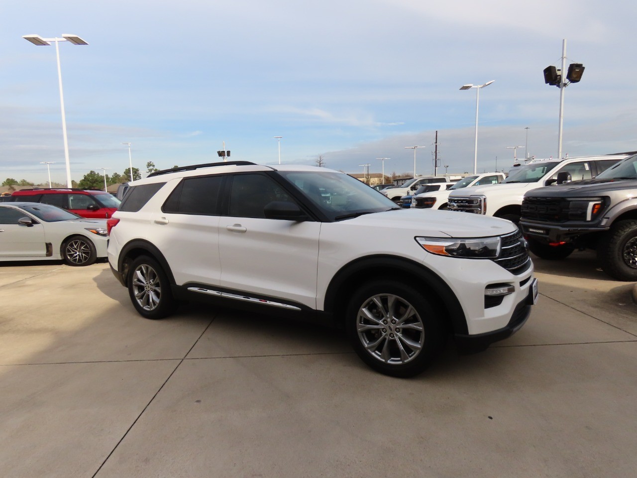 2022 Ford Explorer XLT Star White Metallic Tri-Coat at Planet Ford