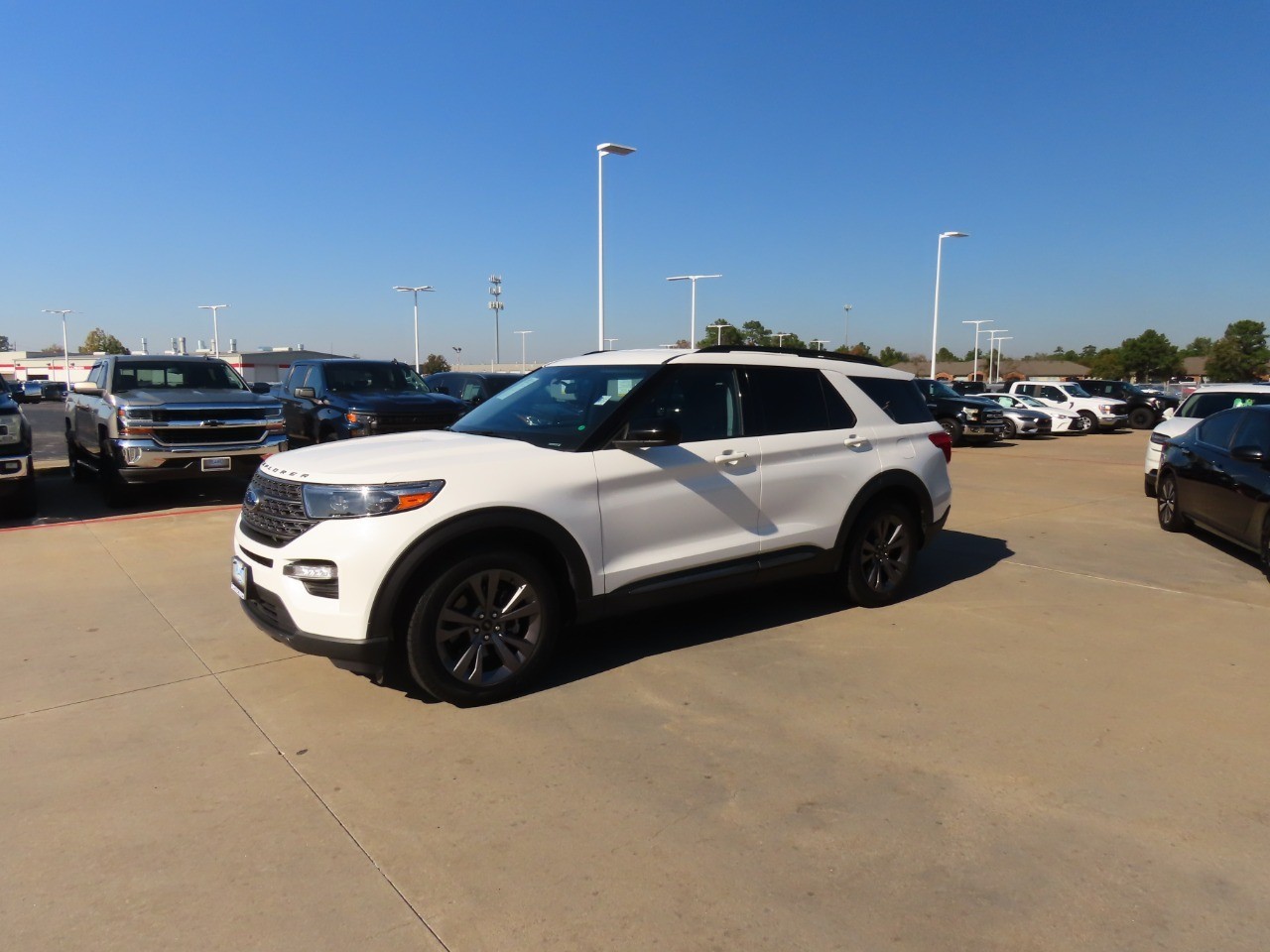 2022 Ford Explorer XLT Star White Metallic Tri-Coat at Planet Ford