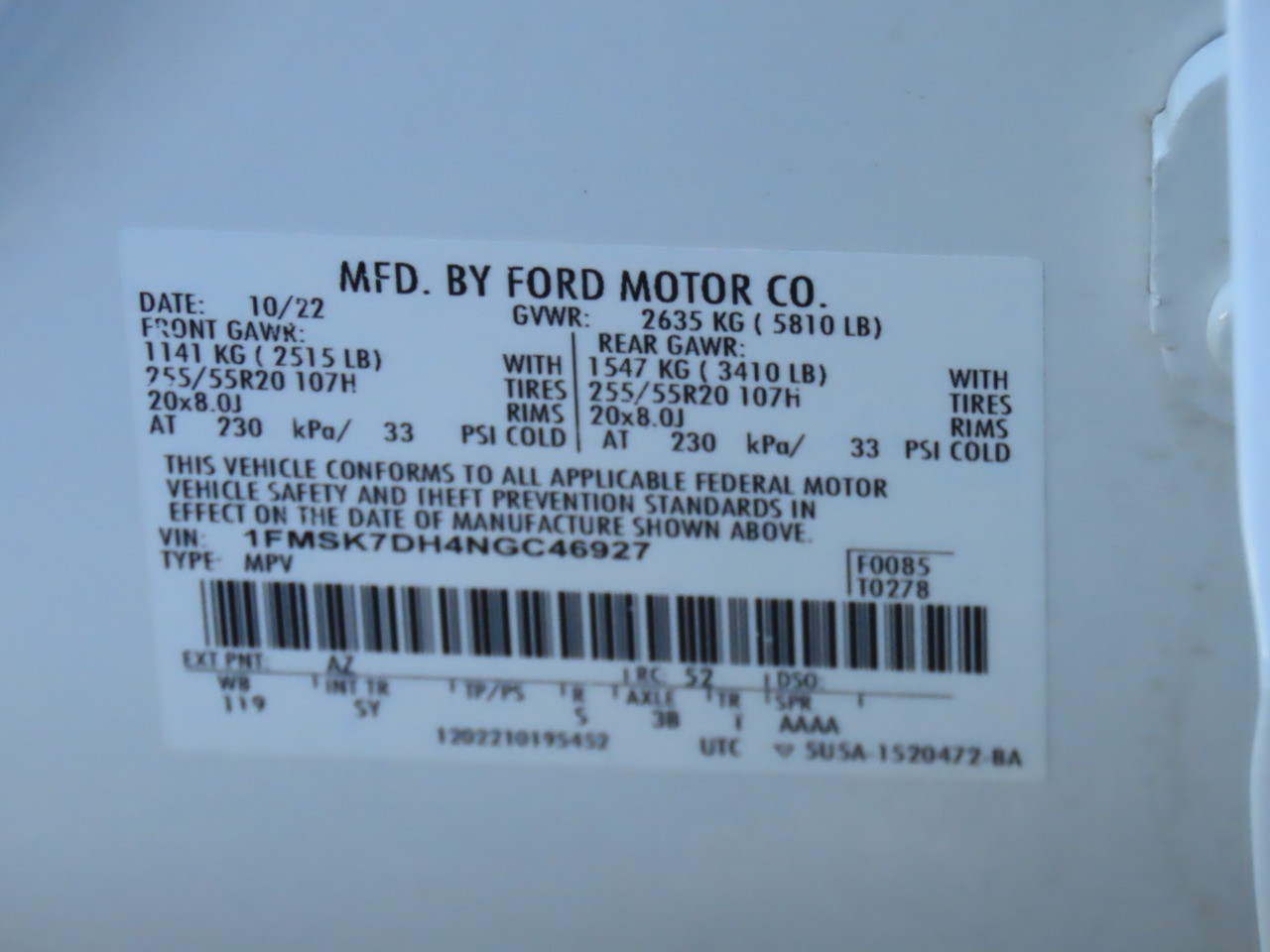 2022 Ford Explorer XLT Star White Metallic Tri-Coat at Planet Ford