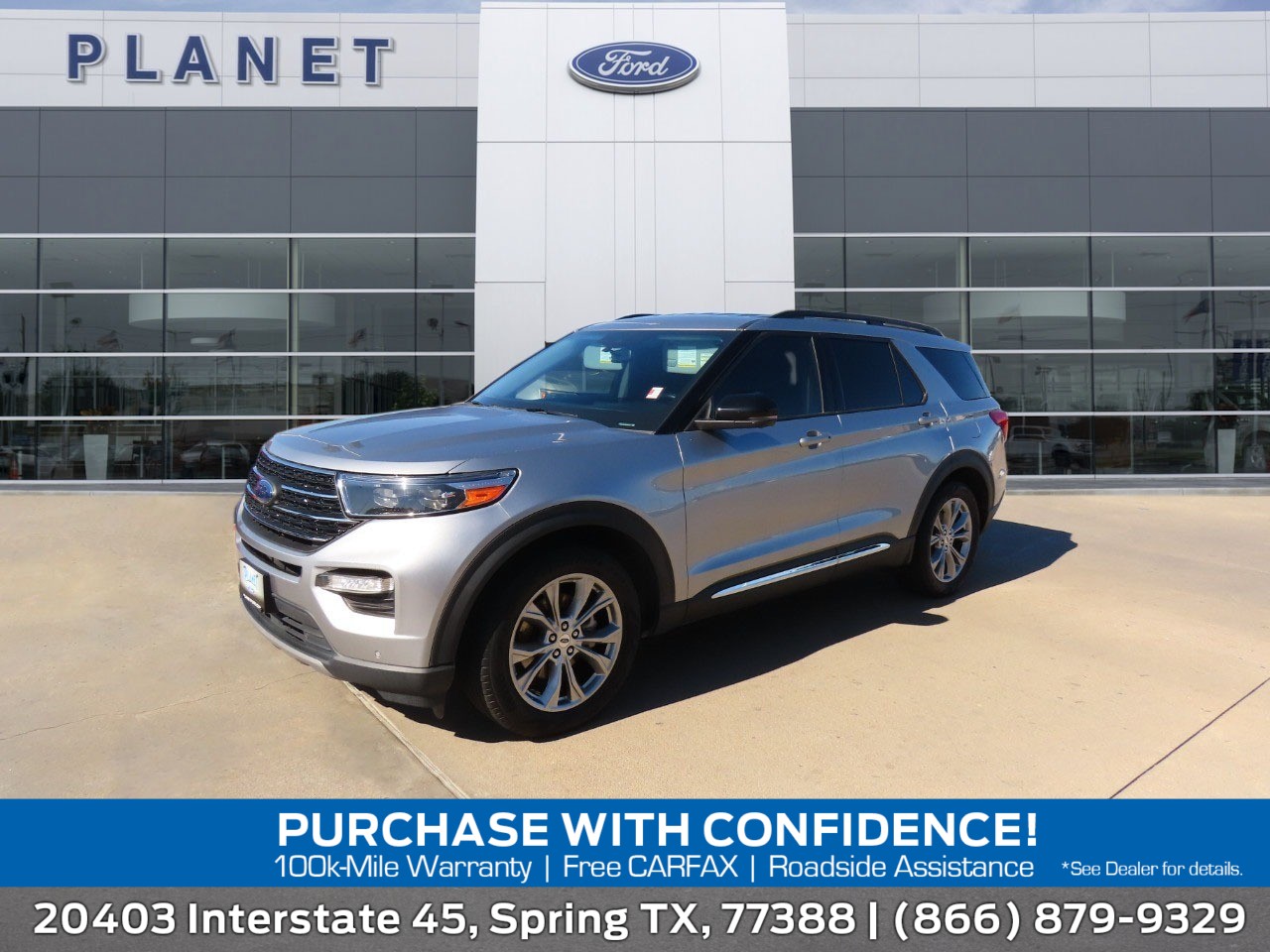 2022 Ford Explorer XLT Iconic Silver Metallic at Planet Ford
