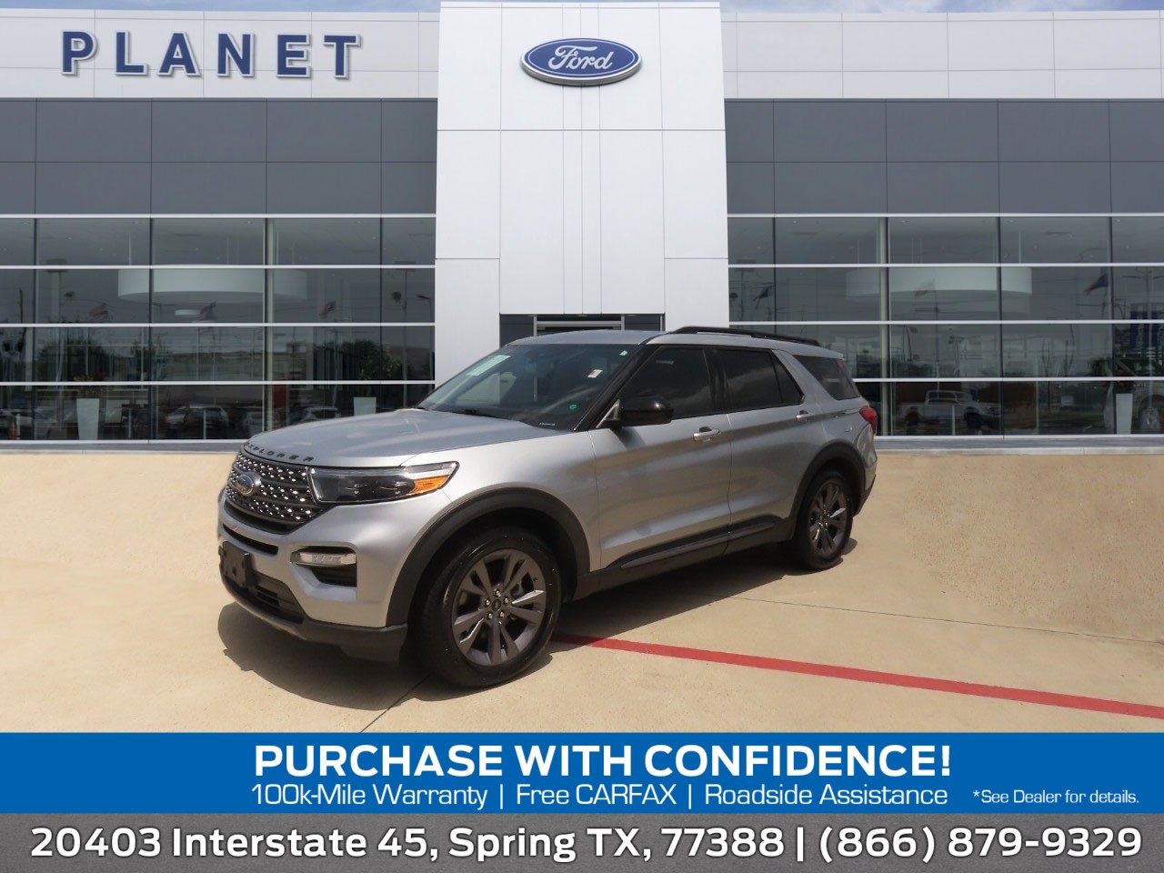 2022 Ford Explorer XLT Iconic Silver Metallic at Planet Ford