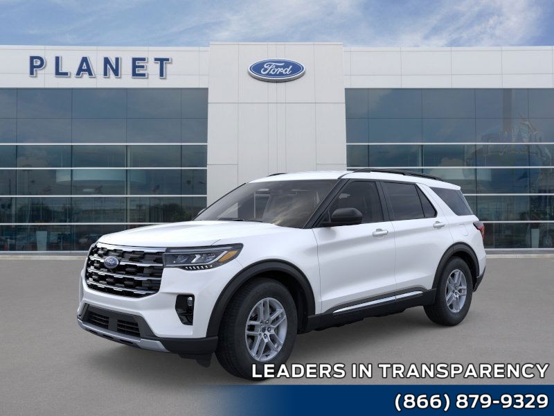 2025 Ford Explorer Active Star White Metallic Tri-Coat at Planet Ford