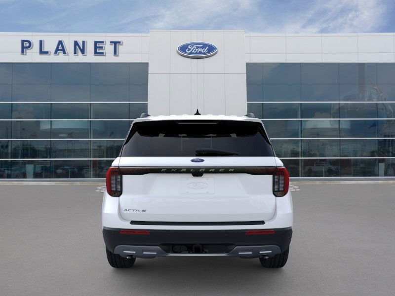 2025 Ford Explorer Active Star White Metallic Tri-Coat at Planet Ford