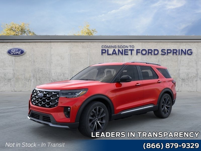 2026 Ford Explorer Platinum Rapid Red Metallic Tinted Clearcoat at Planet Ford