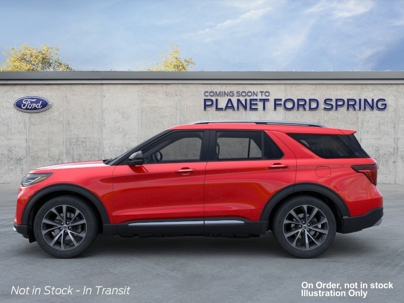 2026 Ford Explorer Platinum Rapid Red Metallic Tinted Clearcoat at Planet Ford