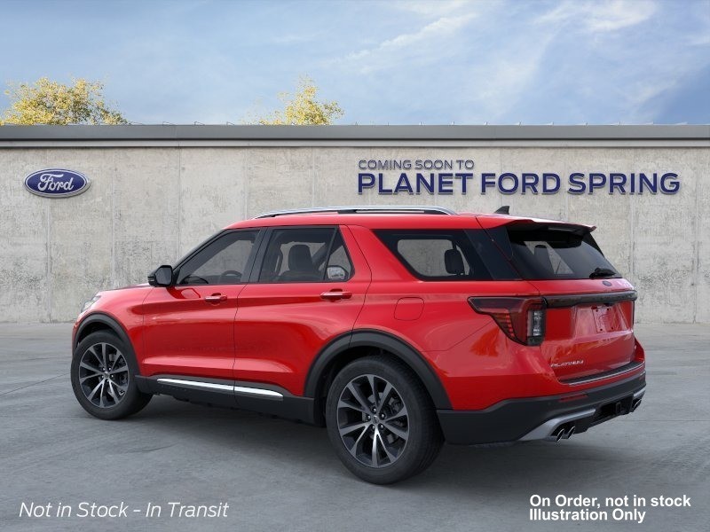 2026 Ford Explorer Platinum Rapid Red Metallic Tinted Clearcoat at Planet Ford