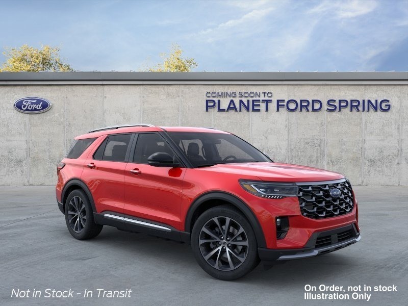 2026 Ford Explorer Platinum Rapid Red Metallic Tinted Clearcoat at Planet Ford