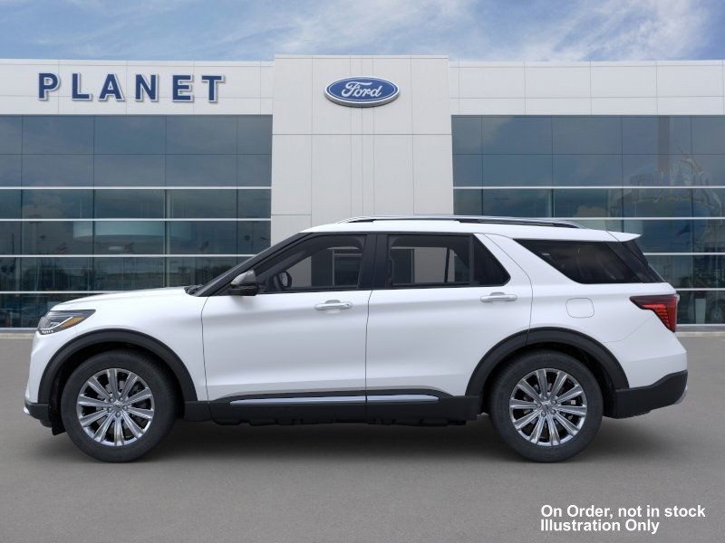 2026 Ford Explorer Platinum Star White Metallic Tri-Coat at Planet Ford