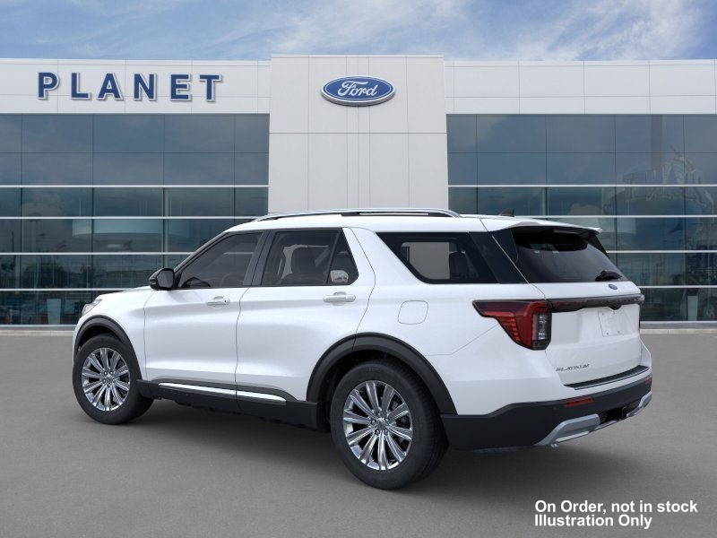 2026 Ford Explorer Platinum Star White Metallic Tri-Coat at Planet Ford
