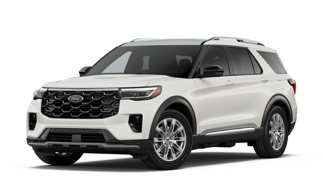 2026 Ford Explorer Platinum Star White Metallic Tri-Coat at Planet Ford