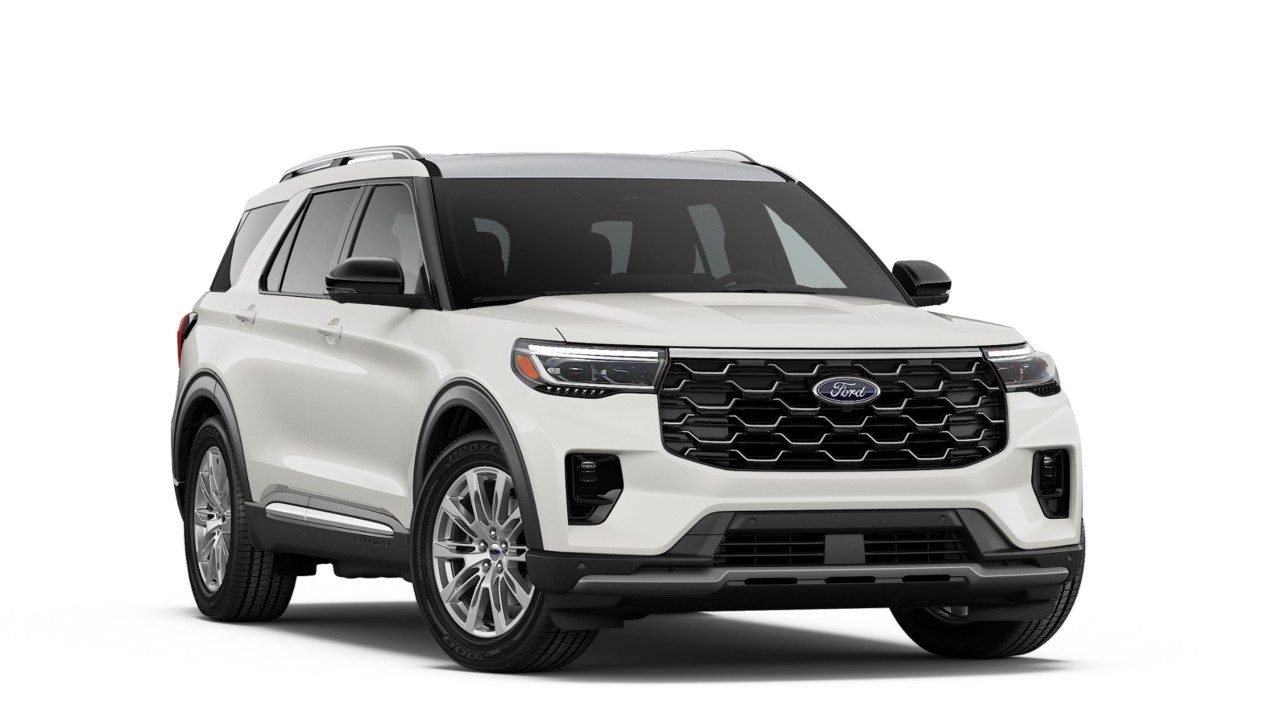 2026 Ford Explorer Platinum Star White Metallic Tri-Coat at Planet Ford
