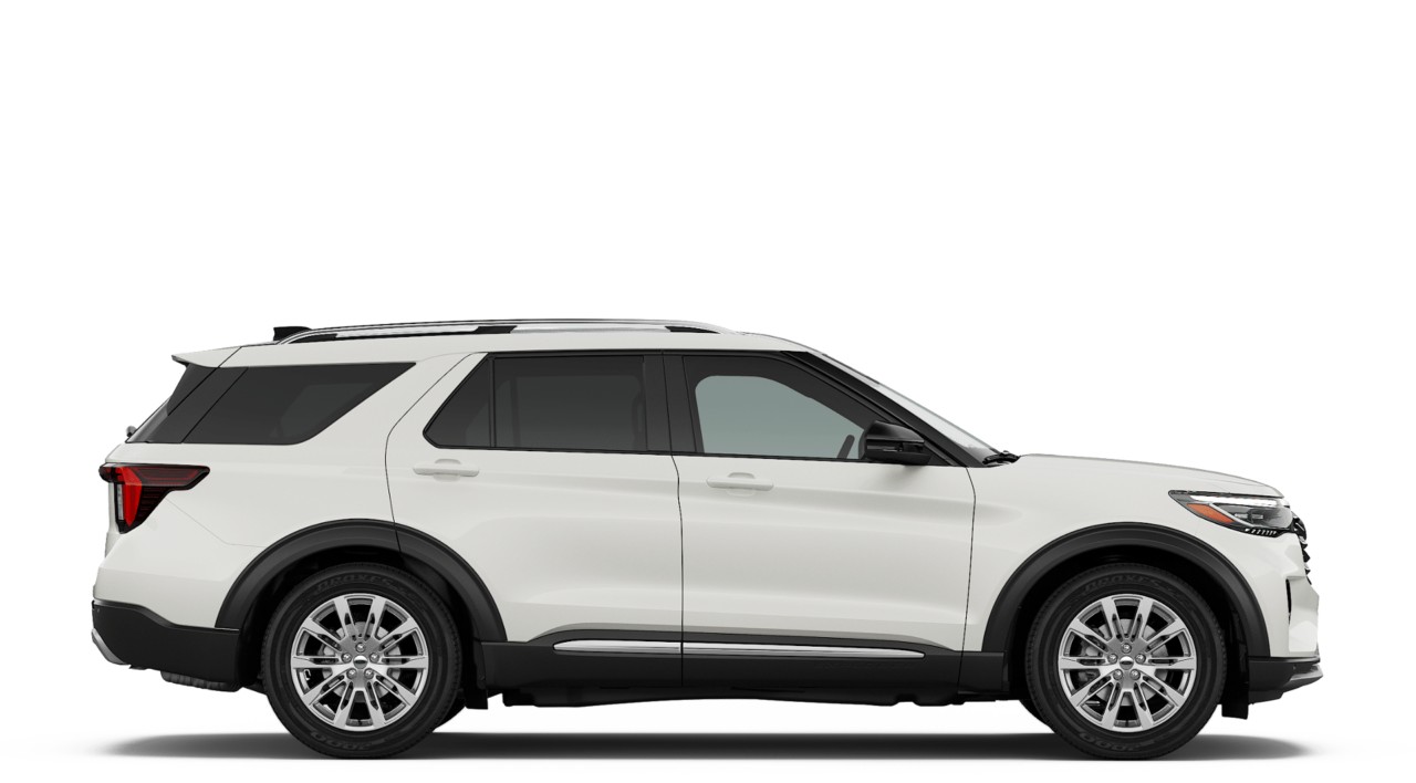 2026 Ford Explorer Platinum Star White Metallic Tri-Coat at Planet Ford