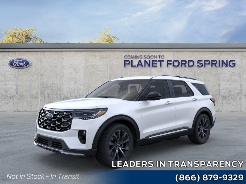 2026 Ford Explorer Platinum Star White Metallic Tri-Coat at Planet Ford