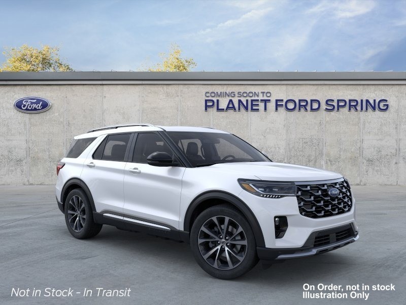 2026 Ford Explorer Platinum Star White Metallic Tri-Coat at Planet Ford