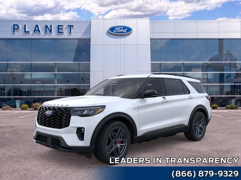 2026 Ford Explorer ST-Line Star White Metallic Tri-Coat at Planet Ford