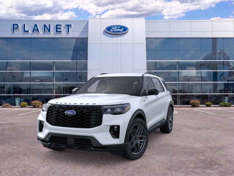 2026 Ford Explorer ST-Line Star White Metallic Tri-Coat at Planet Ford
