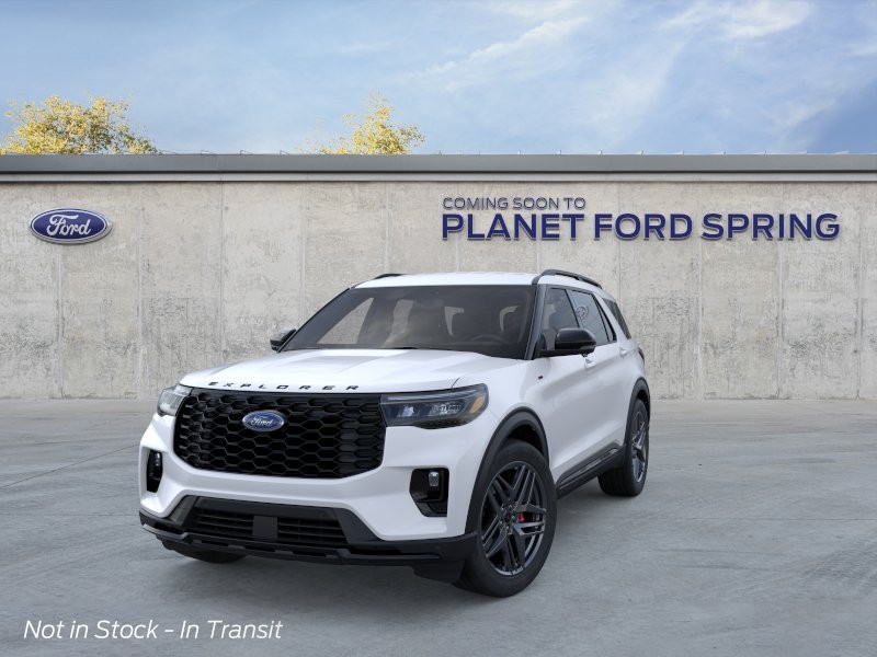 2026 Ford Explorer ST-Line Star White Metallic Tri-Coat at Planet Ford