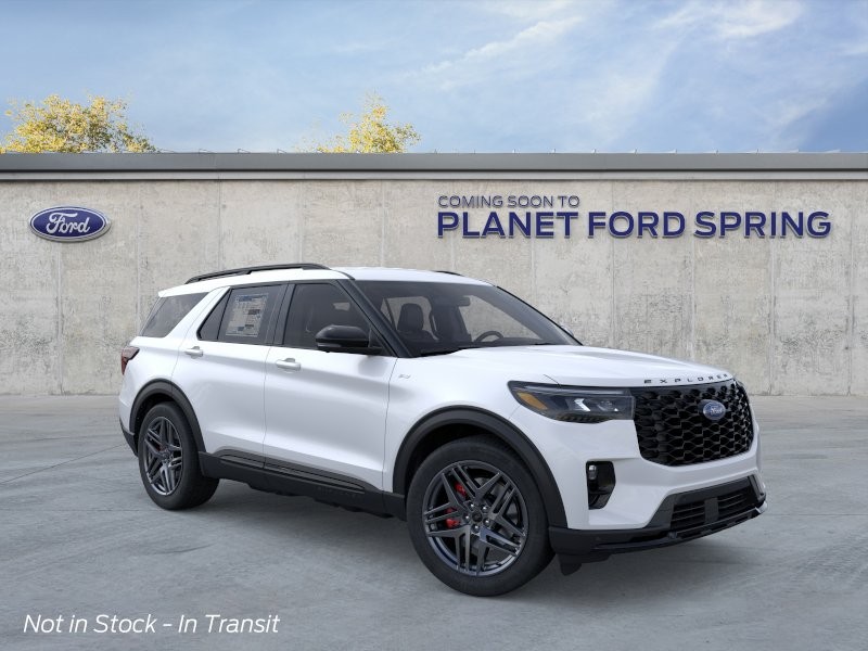 2026 Ford Explorer ST-Line Star White Metallic Tri-Coat at Planet Ford
