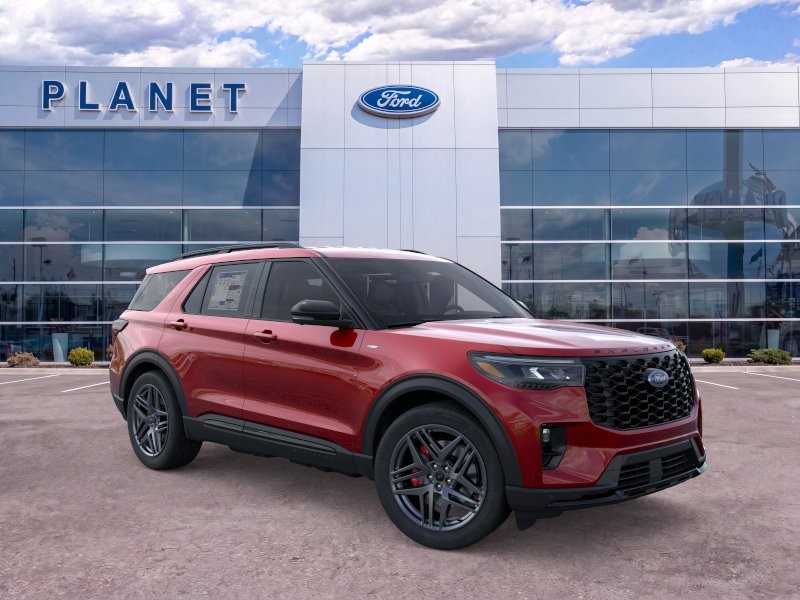 2026 Ford Explorer ST-Line Rapid Red Metallic Tinted Clearcoat at Planet Ford