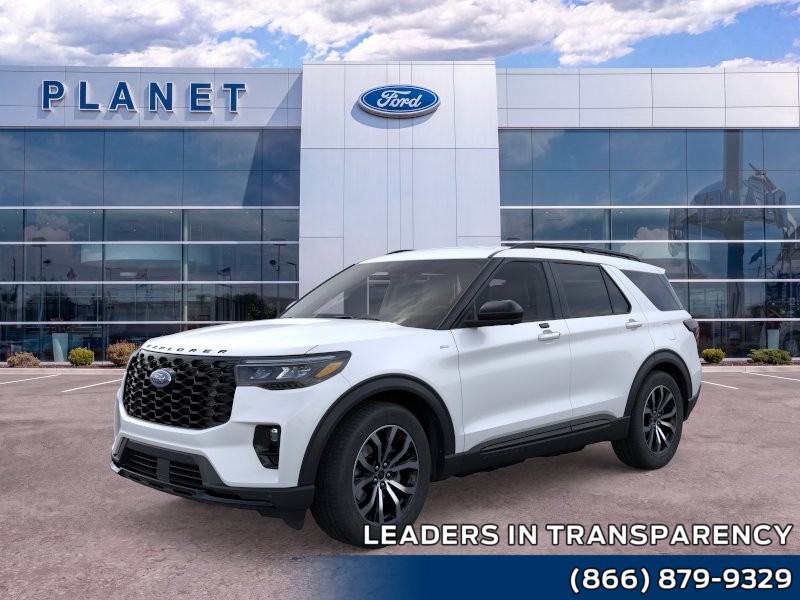 2026 Ford Explorer ST-Line Star White Metallic Tri-Coat at Planet Ford