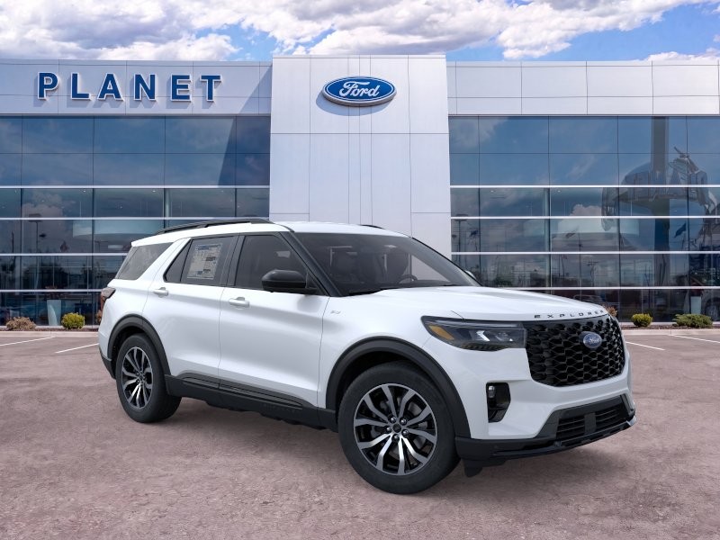 2026 Ford Explorer ST-Line Star White Metallic Tri-Coat at Planet Ford