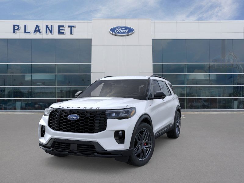 2026 Ford Explorer ST-Line Star White Metallic Tri-Coat at Planet Ford