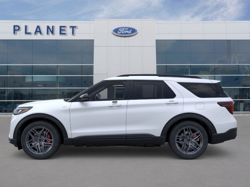 2026 Ford Explorer ST-Line Star White Metallic Tri-Coat at Planet Ford
