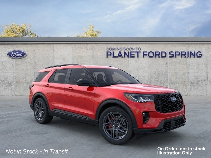 2026 Ford Explorer ST-Line Rapid Red Metallic Tinted Clearcoat at Planet Ford