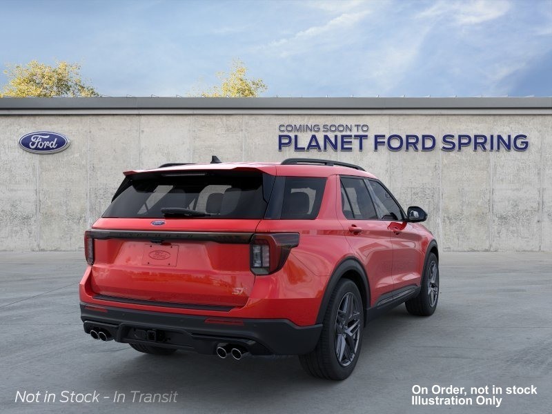 2026 Ford Explorer ST-Line Rapid Red Metallic Tinted Clearcoat at Planet Ford