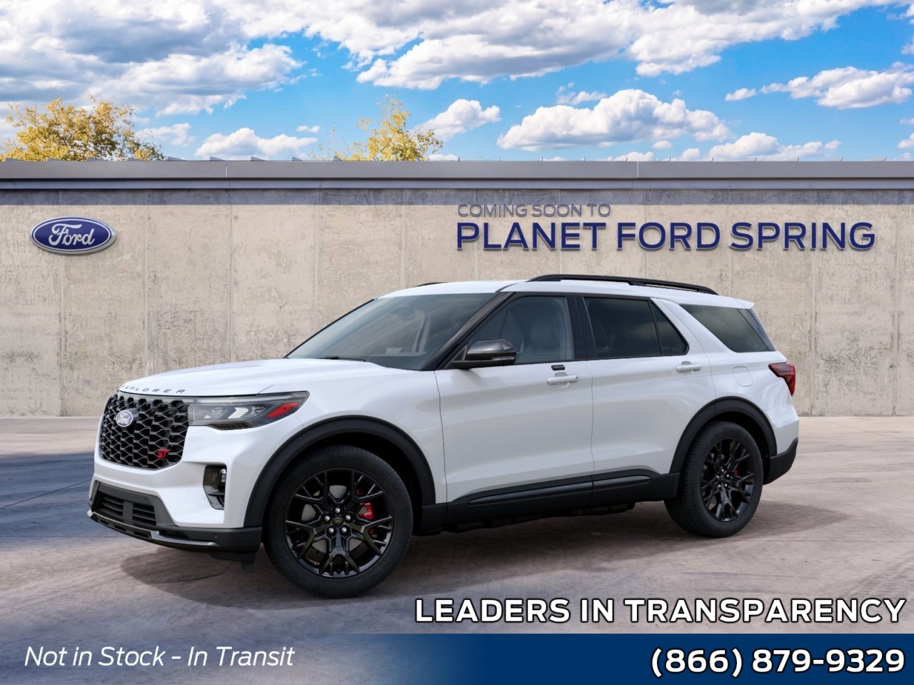 2027 Ford Explorer ST Star White Metallic Tri-Coat at Planet Ford