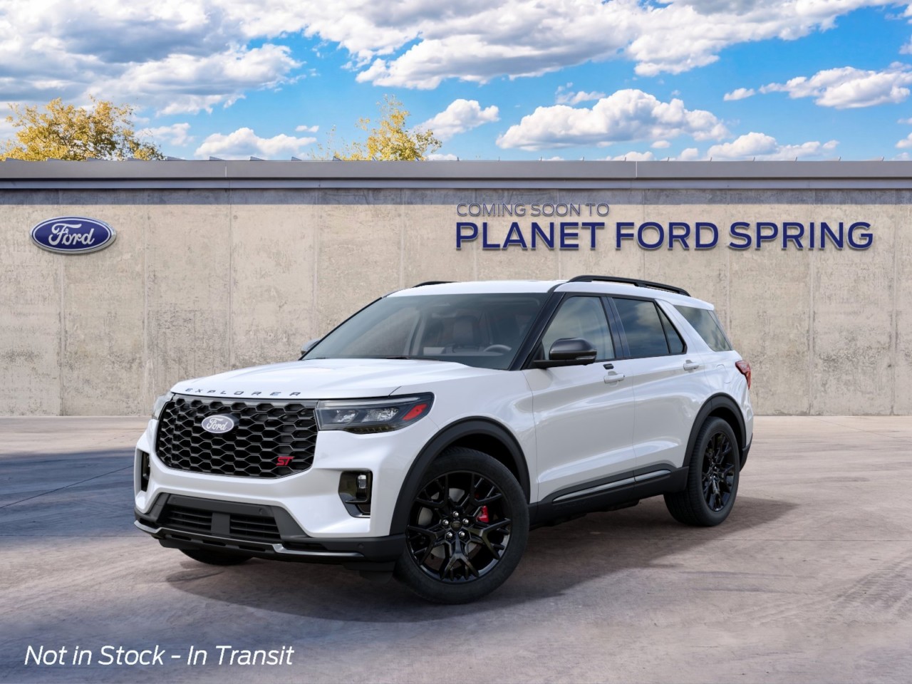 2027 Ford Explorer ST Star White Metallic Tri-Coat at Planet Ford